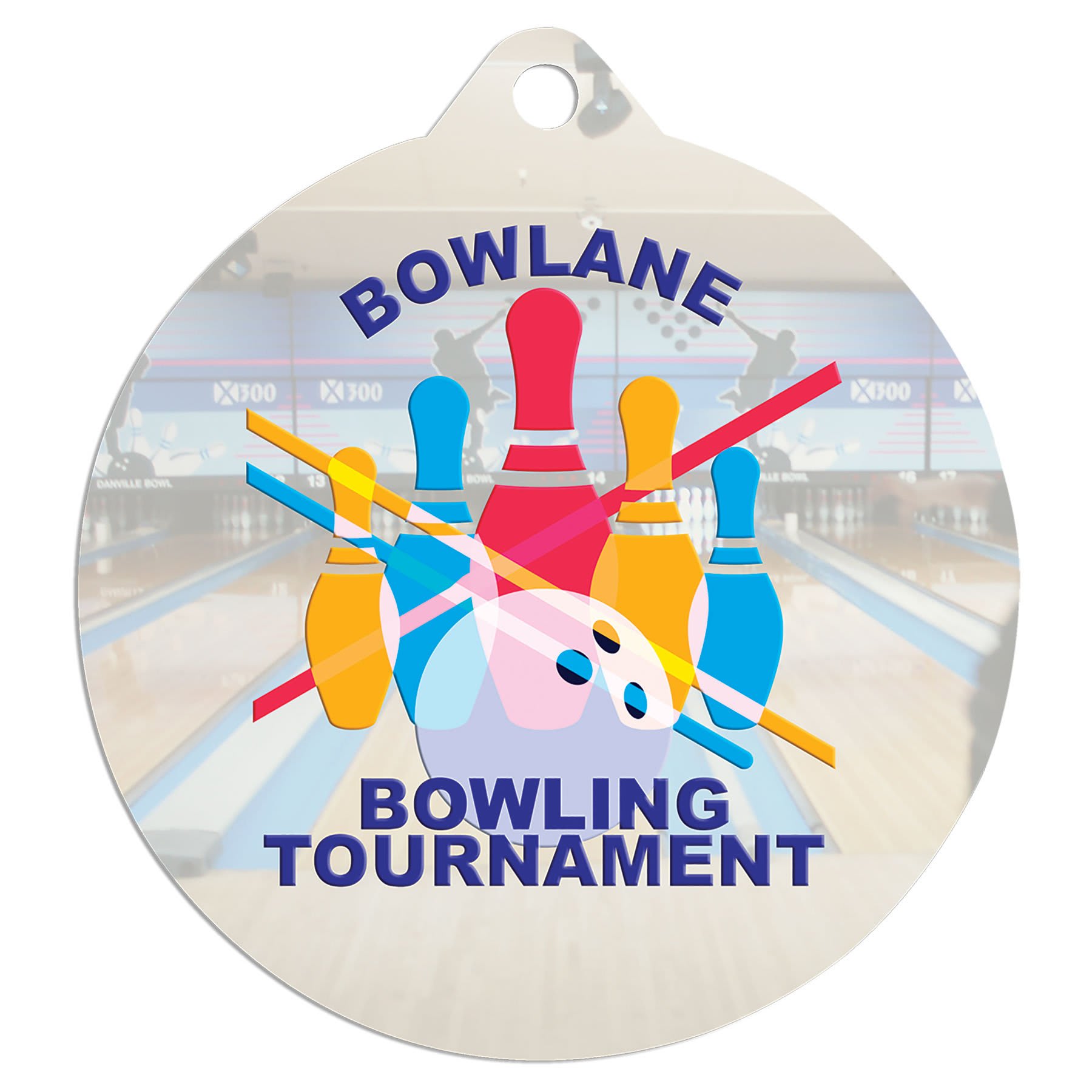 2" White Sublimatable Medal