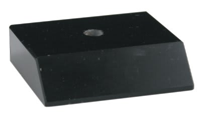 2 5/8" x 3" Centerhole Countersunk Black Slant Front Trophy Marble