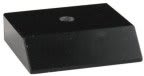 2 5/8" x 4" Centerhole Countersunk Black Slant Front Trophy Marble