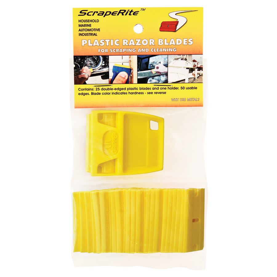 ScrapeRite Lil'Gripper Holder with 25 Yellow Acrylic Blades