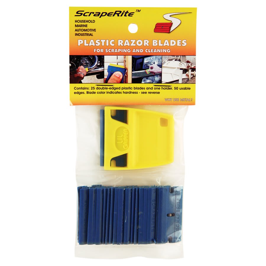 ScrapeRite Lil'Gripper Holder with 25 Blue Polycarbonate Blades