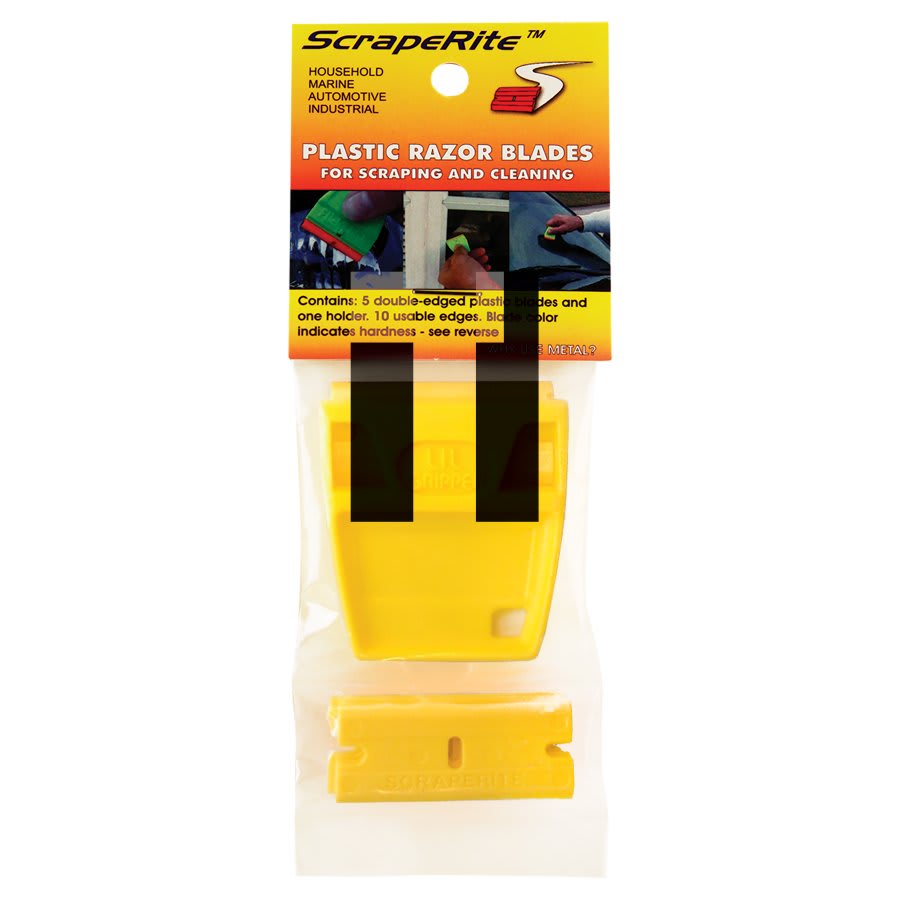 ScrapeRite Lil'Gripper Holder with 5 Yellow Acrylic Blades
