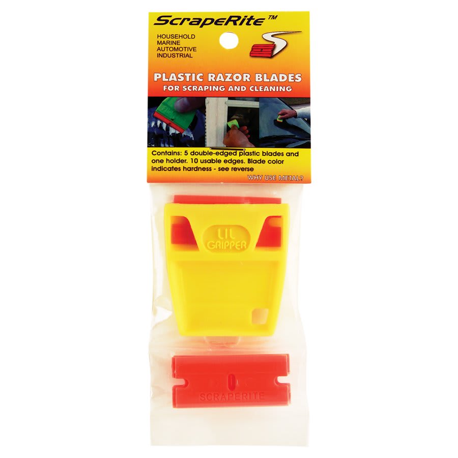 ScrapeRite Lil'Gripper Holder with 5 Orange Acrylic Blades