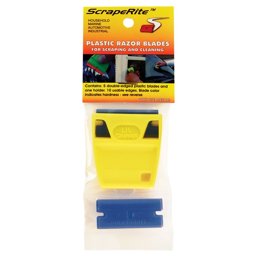 ScrapeRite Lil'Gripper Holder with 5 Blue Polycarbonate Blades