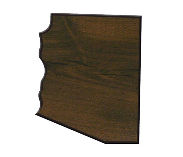 8 5/8" x 10 1/8" Walnut Finish Black Edge Arizona State Plaque