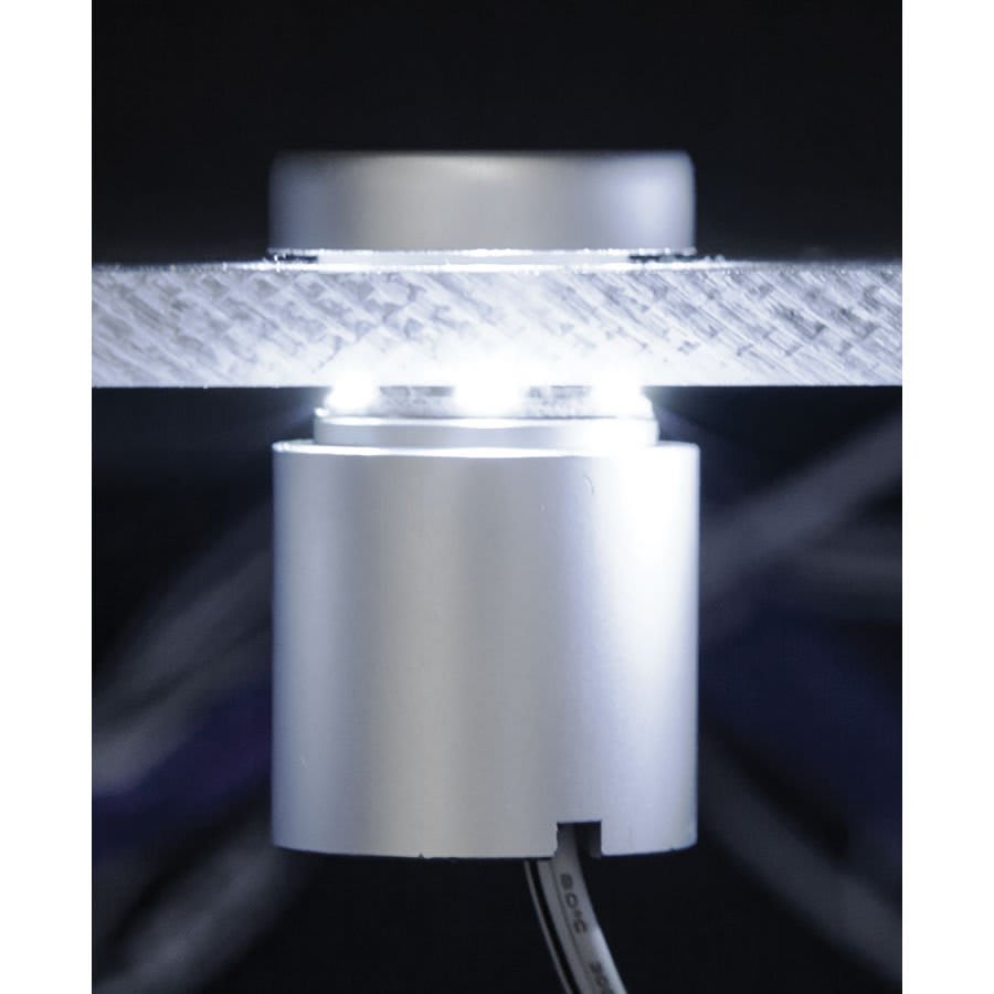 1" x 1" Kota Pro Satin Silver, LED=White Standoffs