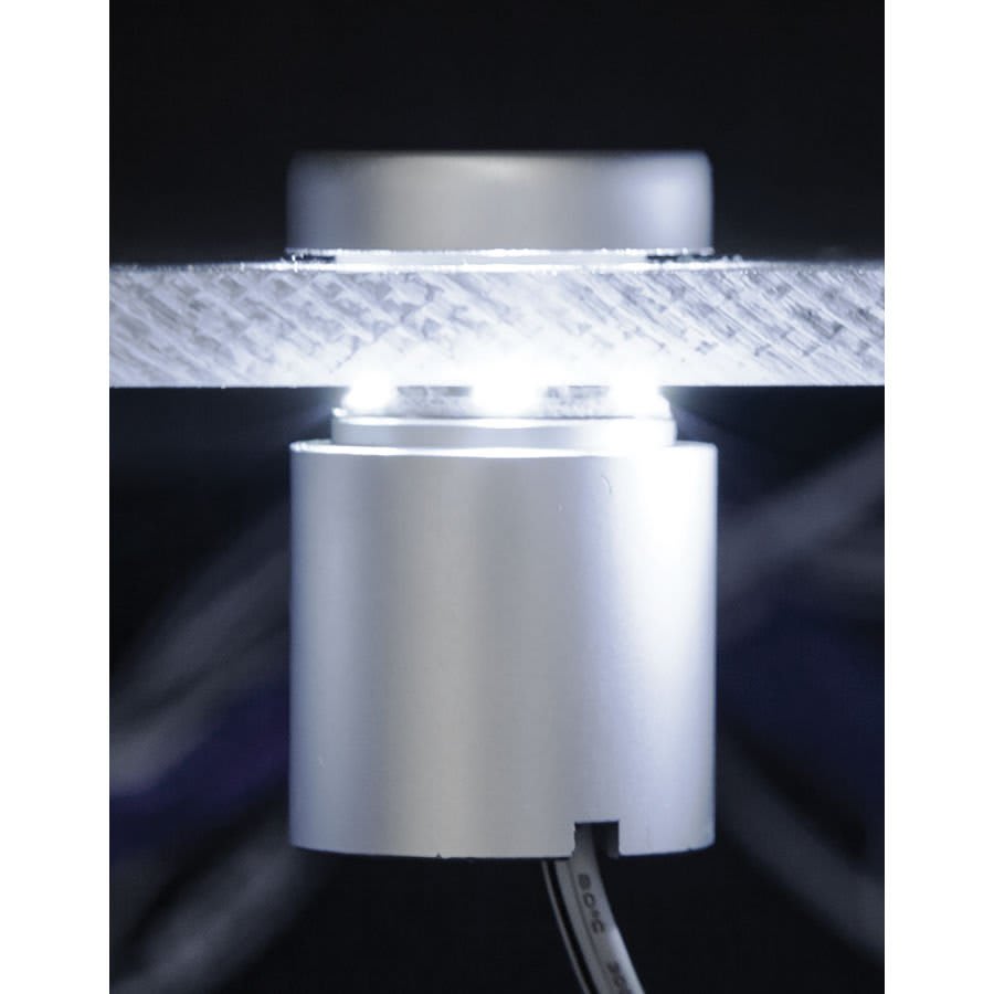 1.25" x 1" Kota Pro Satin Silver, LED=White