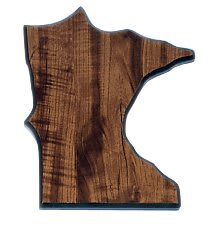 10" x 12" Walnut Finish Black Edge Minnesota State Plaque