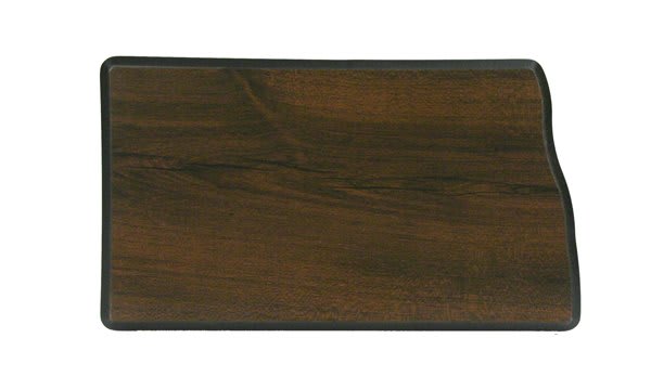 6" x 10" Walnut Finish Black Edge North Dakota State Plaque