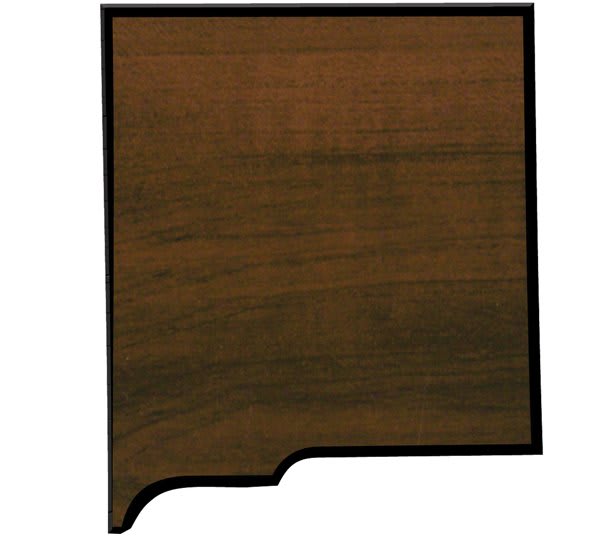 8 1/4" x 9 3/4" Walnut Finish Black Edge New Mexico State Plaque