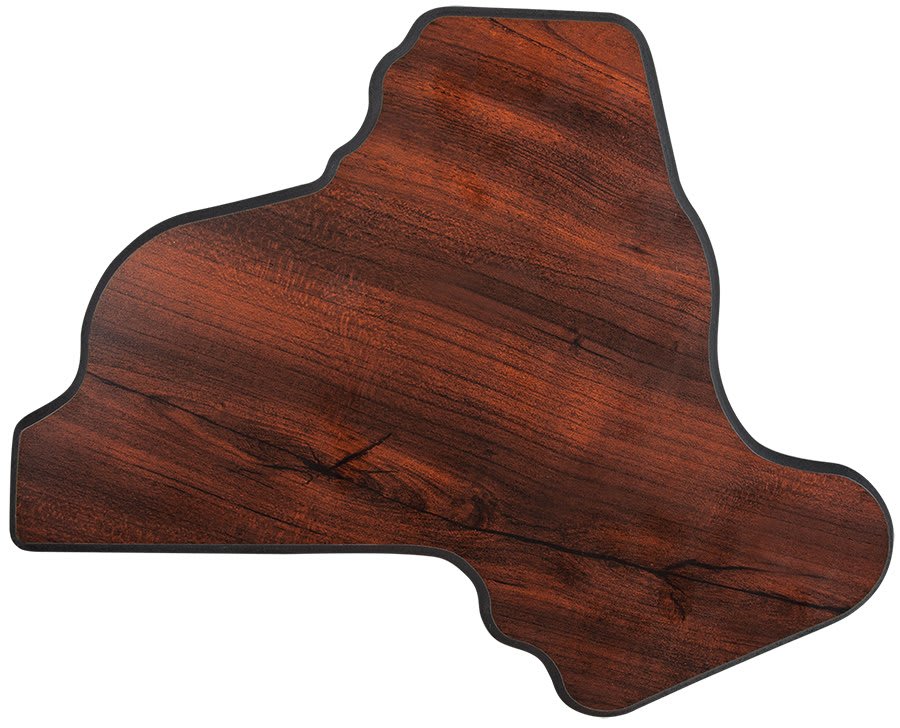 10 3/4" x 13" Walnut Finish Black Edge New York State Plaque