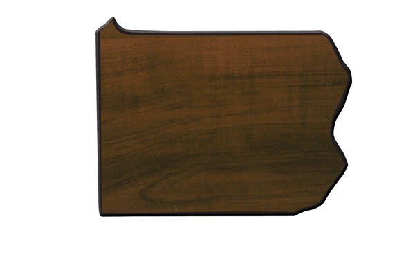 6 1/2" x 8 1/2" Walnut Finish Black Edge Pennsylvania State Plaque