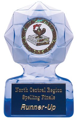 6" Sapphire Blue Star Sculpted Ice