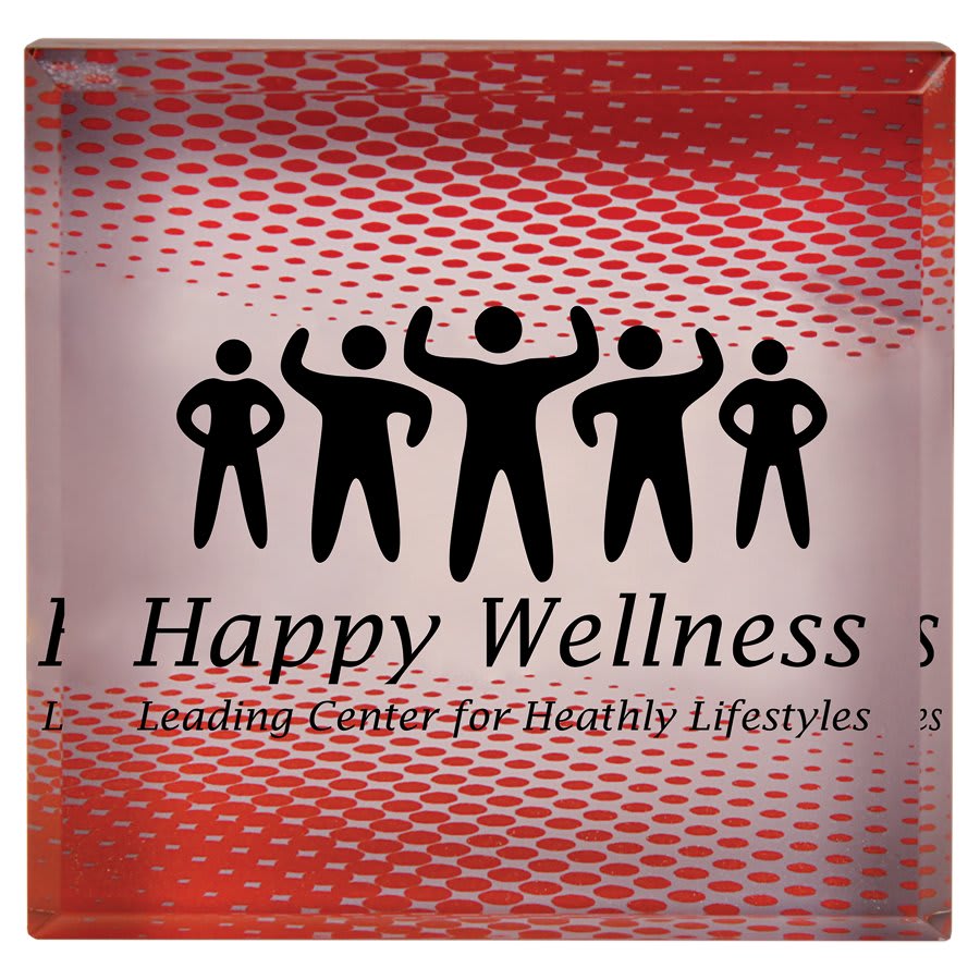 3 3/4" x 3 3/4" Sublimatable Acrylic Paperweight