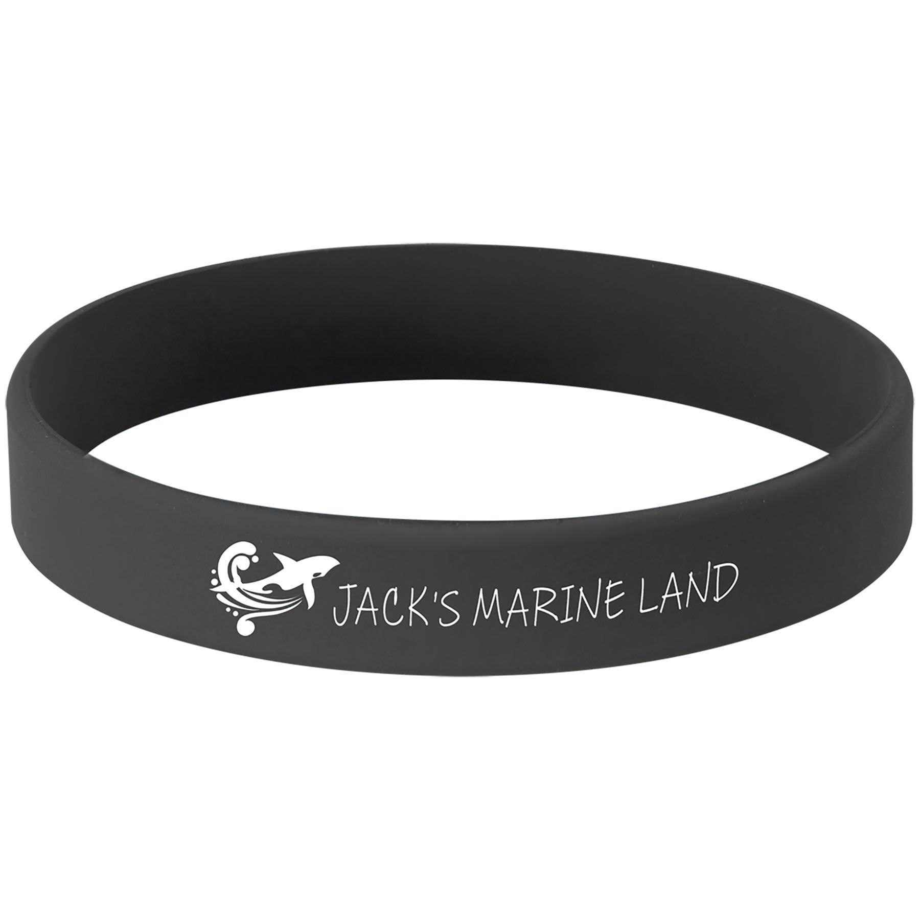 3 3/4" Black/White Laserable Bracelet