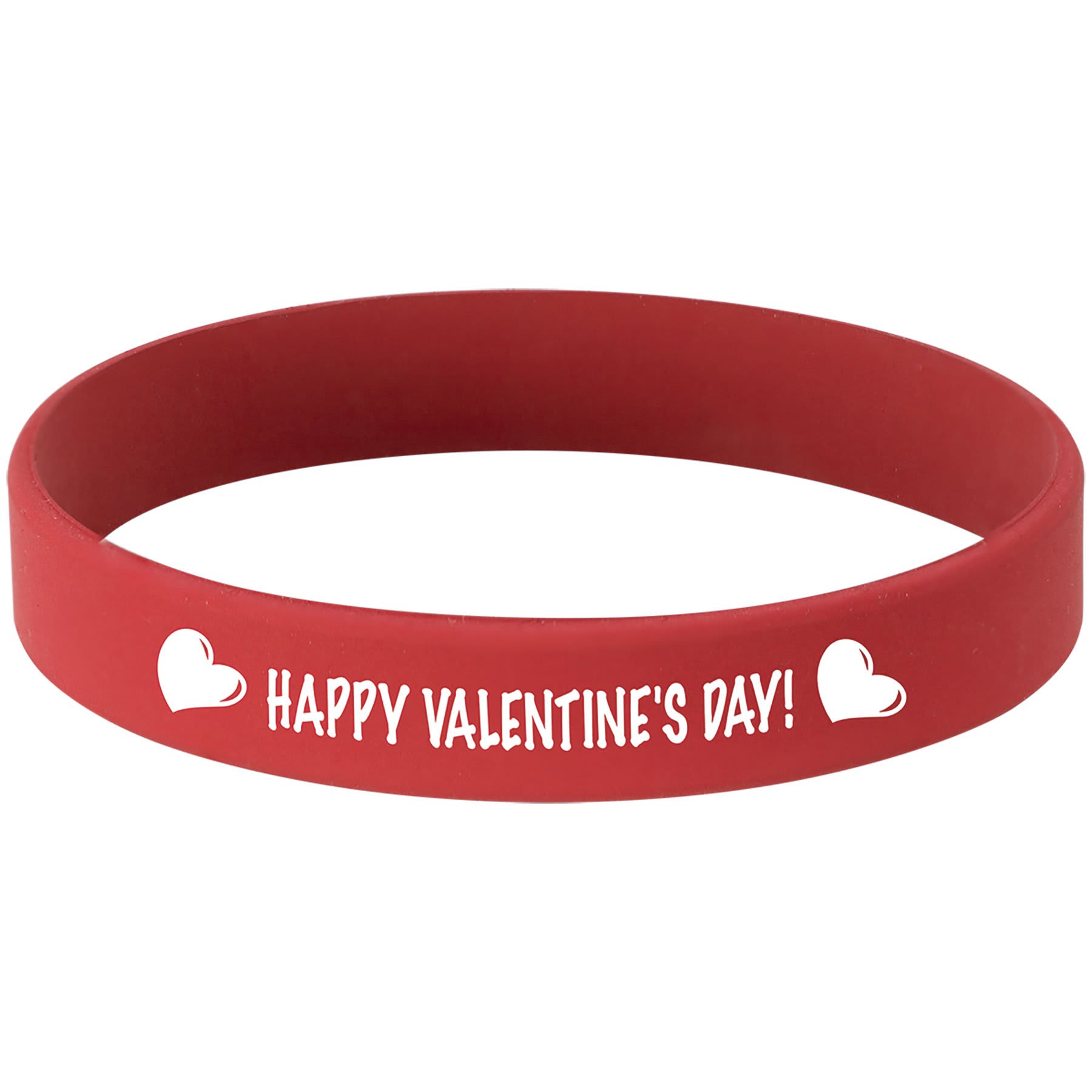 3 3/4" Red/White Laserable Bracelet