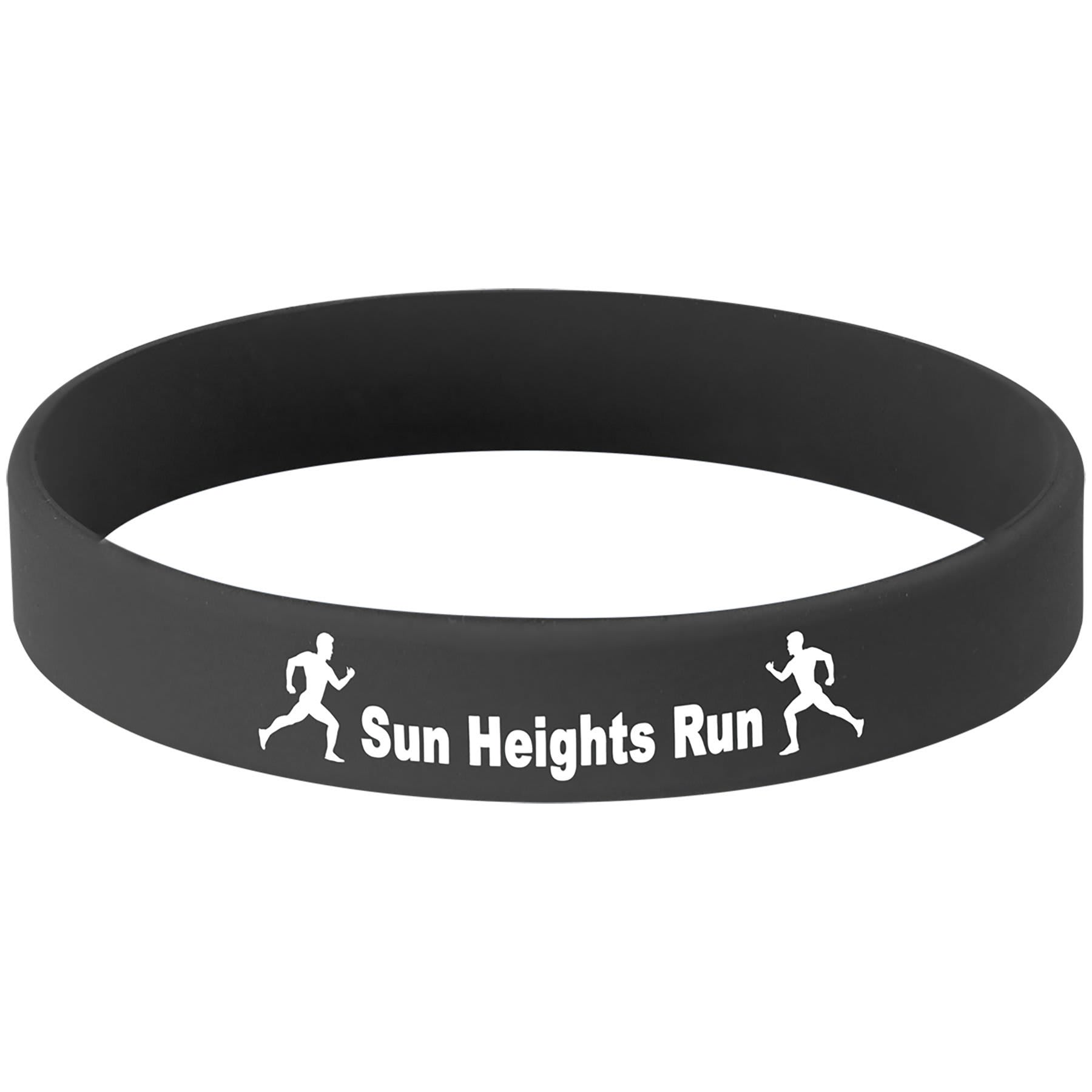 4 1/8" Black/White Laserable Bracelet