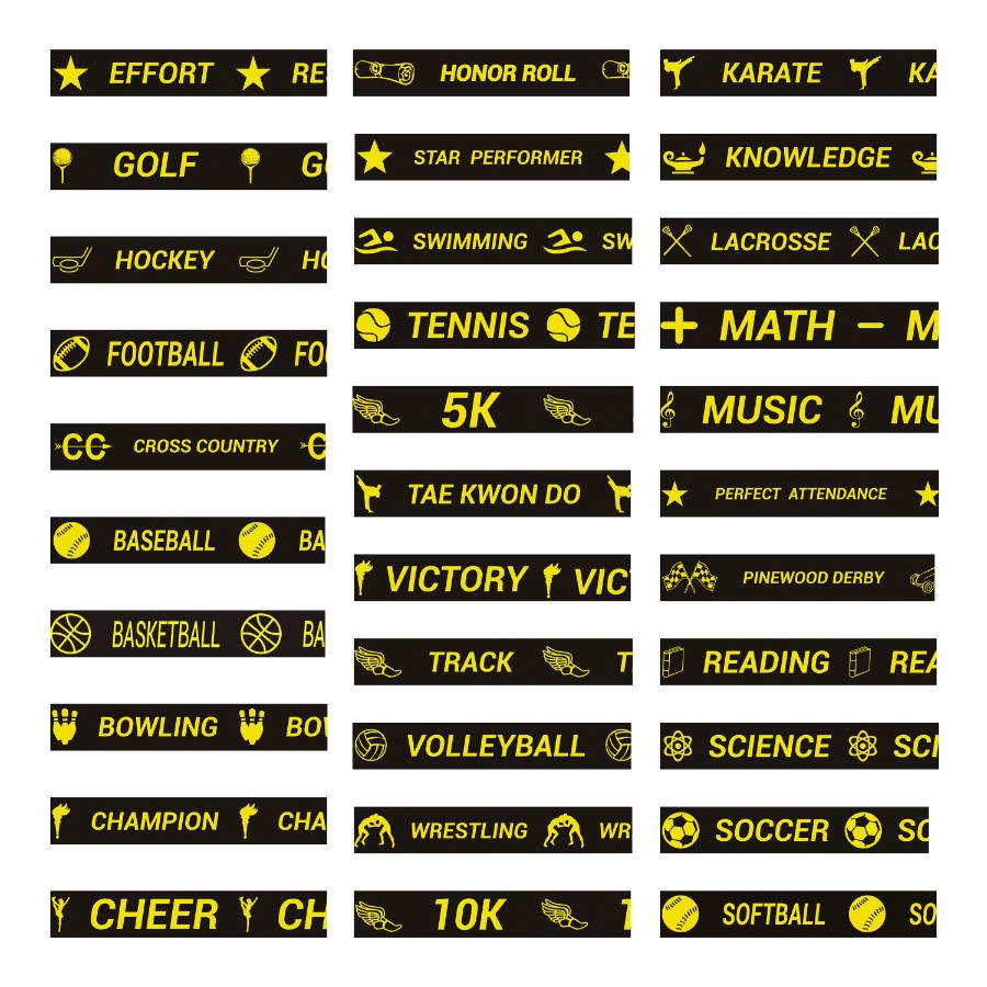 Trophy Wrist Band Sample Set