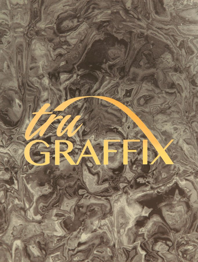 12" x 24" x .018" Gray Vapor Tru Graffix Brass Plated Steel