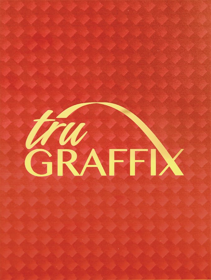 12" x 24" x .018" Red Carbon Fiber Tru Graffix Brass Plated Steel