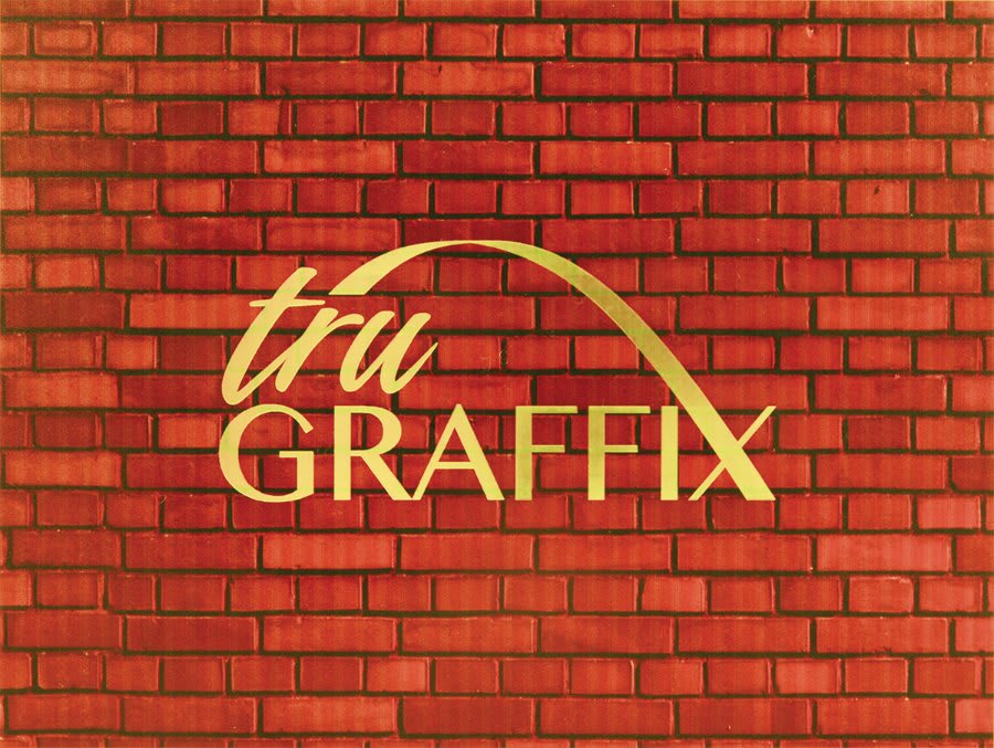 12" x 24" x .018" Red Brick Tru Graffix Brass Plated Steel