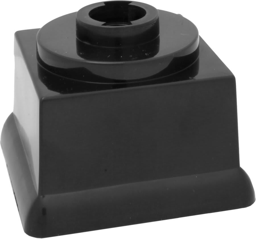2 1/2" x 2 1/2" x 2" Black Twist-N-Lock Cup Base