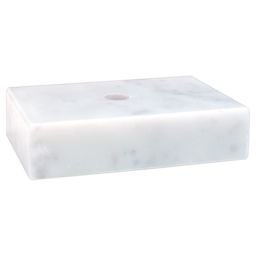 2" x 3" White Centerhole Countersunk Trophy Marble