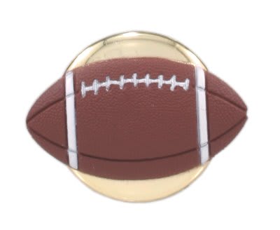 2" Color Self-Adhesive Football Plastic Relief Insert