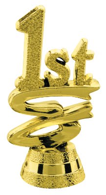 2" Gold 1st Ribbon Standup Trim