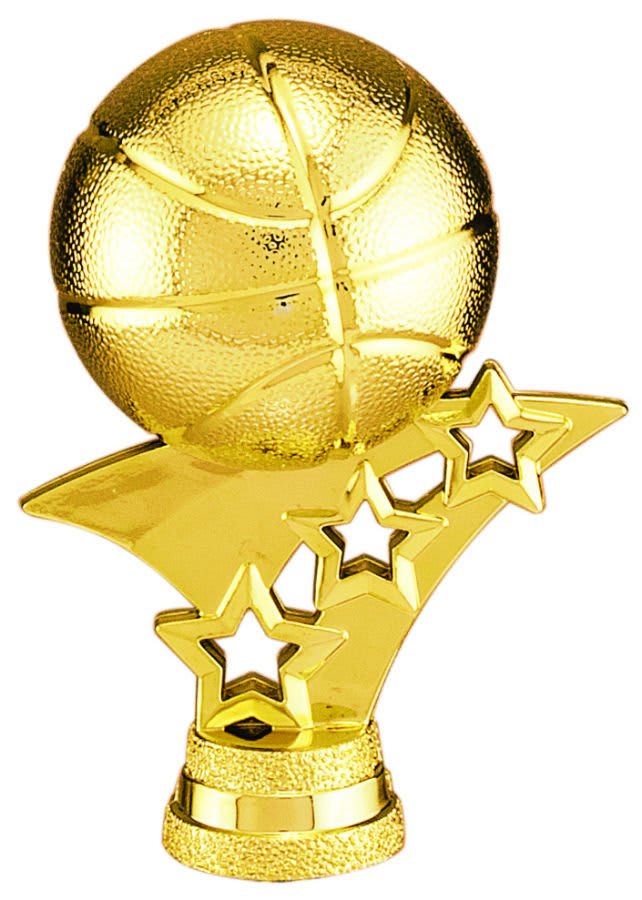 2 3/4" Gold Basketball 3-Star Trim