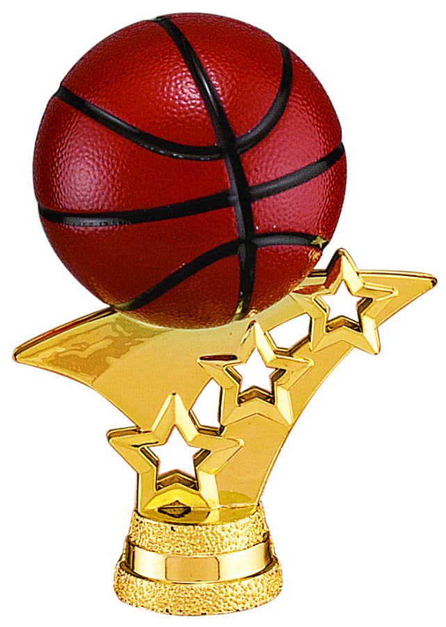 2 3/4" Color Basketball 3-Star Trim