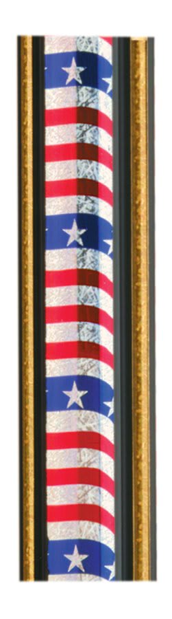 45" Flag/Gold Round Twist Trophy Column