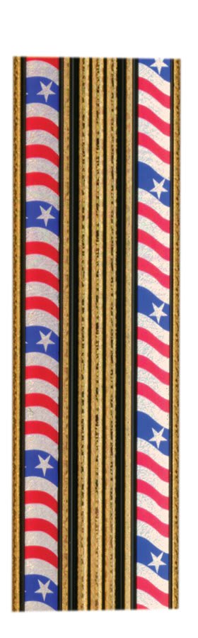 45" Flag/Gold Rectangular Twist Trophy Column