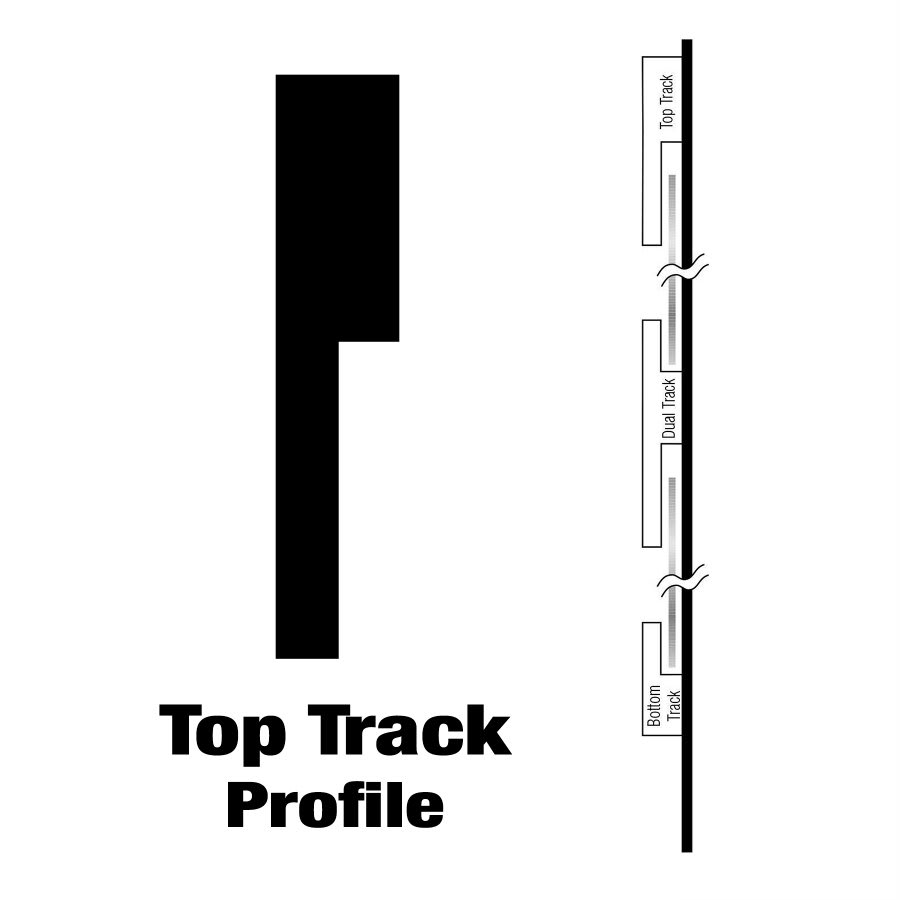 Gemini Pronto 8' Clear Acrylic Top Profile Track for Changeable Copy