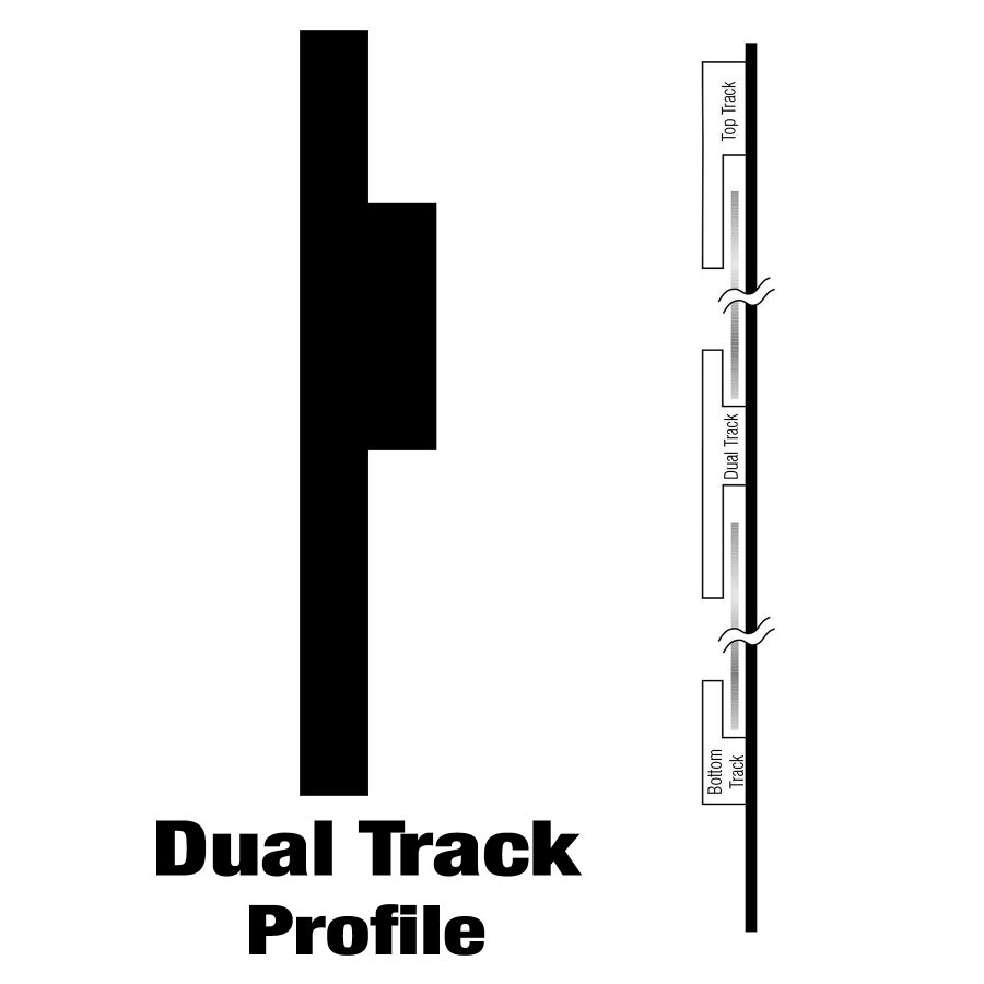 Gemini Pronto 10' Clear Acrylic Dual Profile Track for Changeable Copy