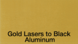 12" x 24" x .020" Gold/Black Ultra Laser Aluminum