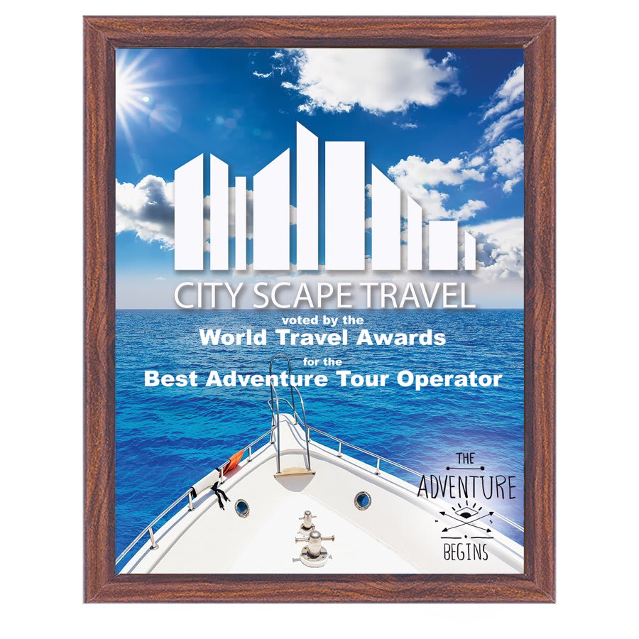 8" x 10" Unisub Sublimatable Plaque with Cherry Edge