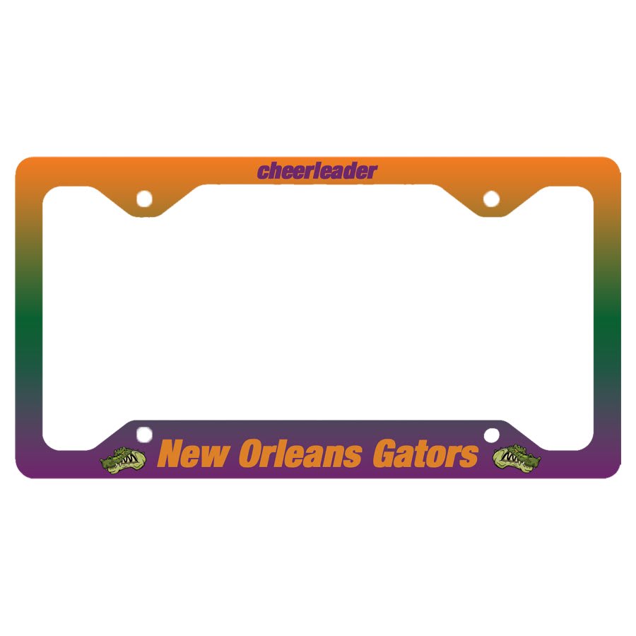 12.25" x 6.46" Gloss White Sublimatable Unisub Aluminum License Plate Frame