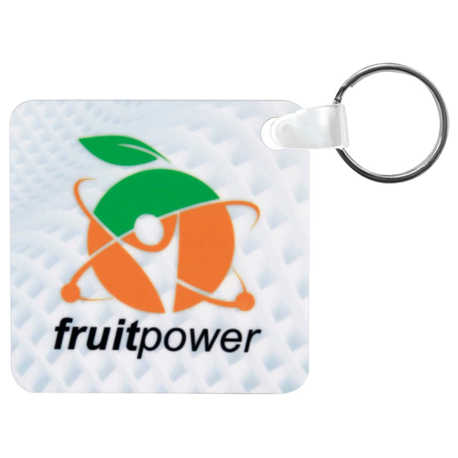 2.25" x 2.25" Semi-Gloss Unisub Aluminum Sublimatable 1-Sided Square Keychain