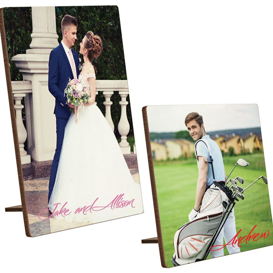 8" x 8" White Textured Kickstand Photo Panel
