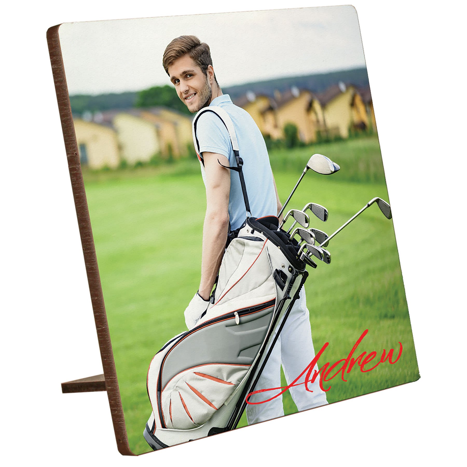 6" x 6" White Textured MDF Kickstand Photo Panel