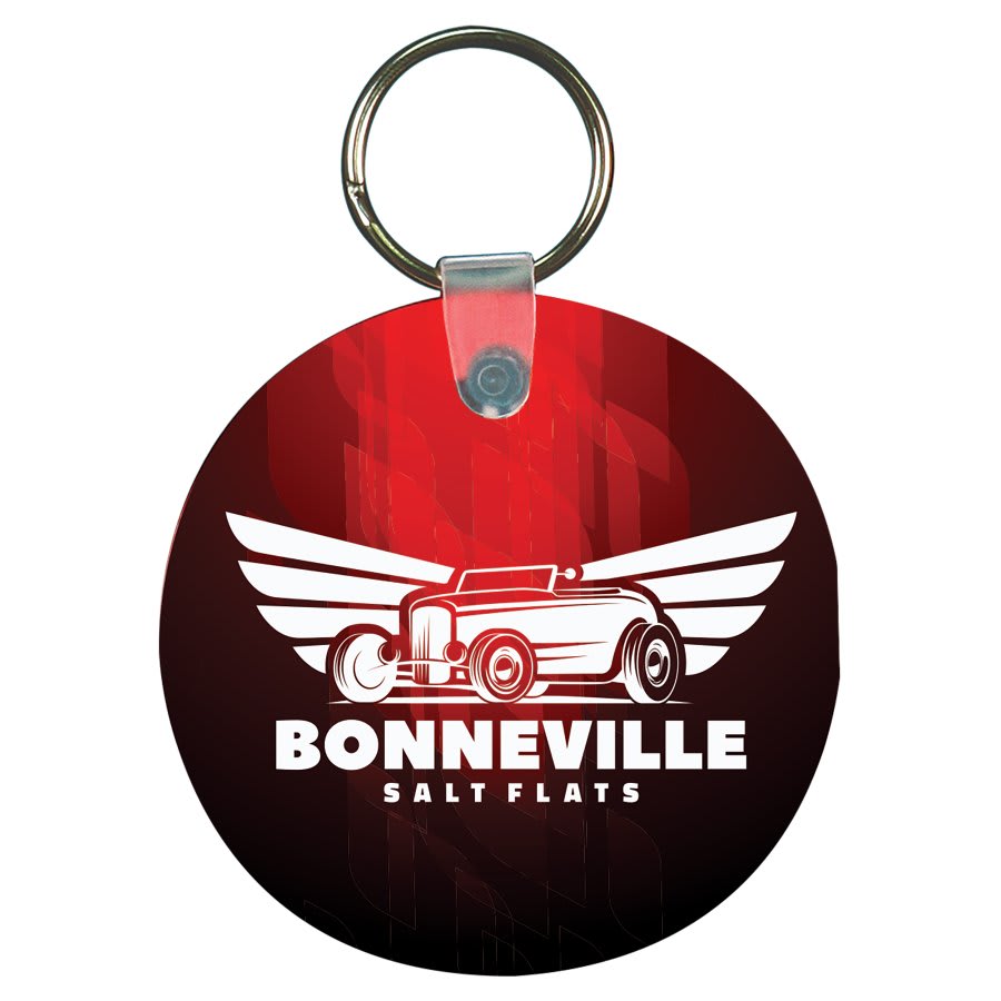 2.5" Unisub Gloss White FRP Sublimatable Round 2-Sided Keychain