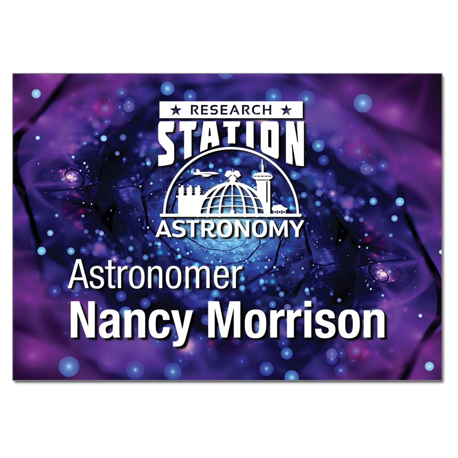 3.5" x 2.5" Gloss White Unisub Aluminum Name Badge with Square Corners