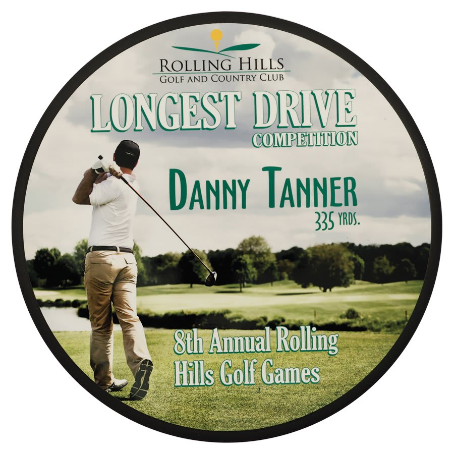 8.125" Unisub Sublimatable Round Plaque with Black Edge