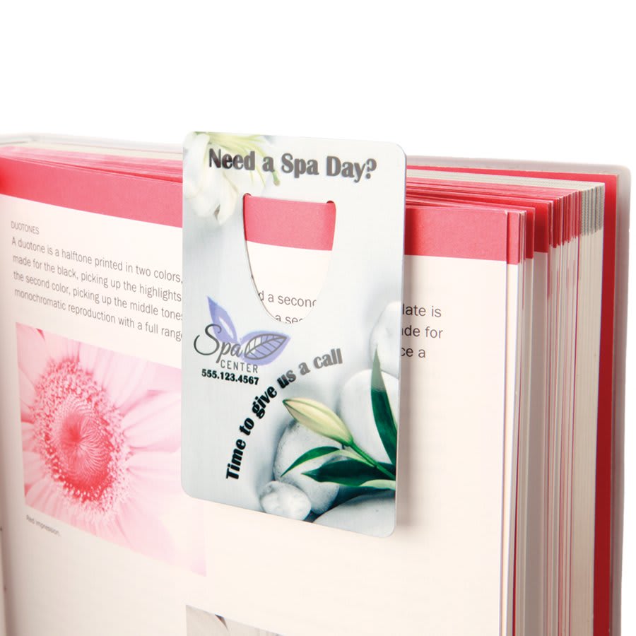 2" x 3" White Unisub Sublimatable Aluminum Book Mark with Radius Corners