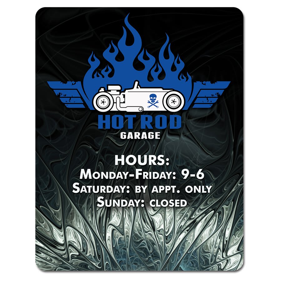 8" x 10" Unisub White Steel Panel with Radius Corners