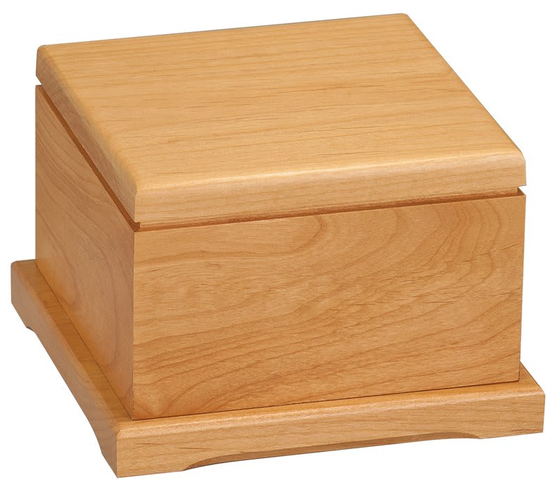 3 1/4" Red Alder Pet Urn with Laserable Lid