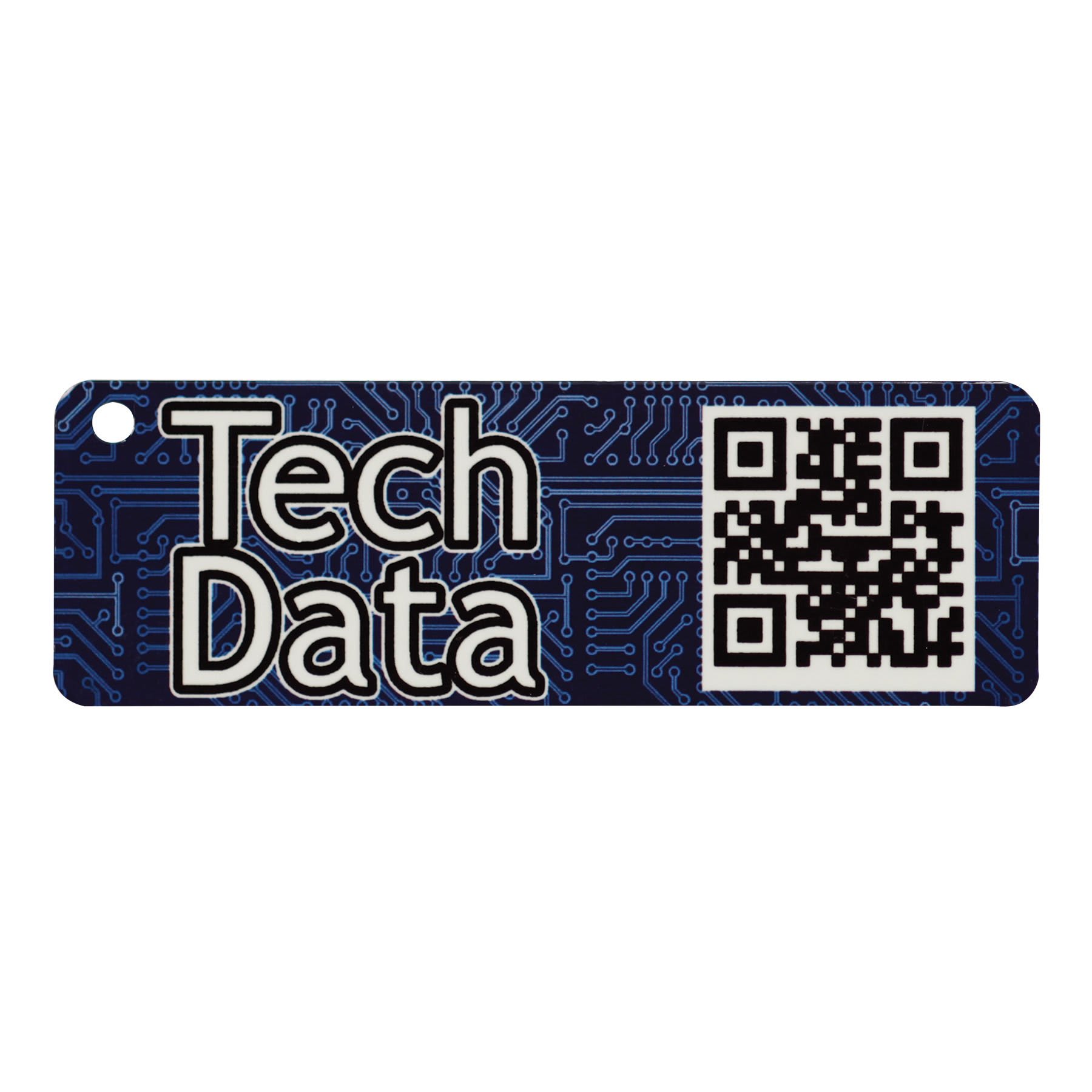 1" x 3" White Sublimatable UVSub Aluminum Rectangle Keychain