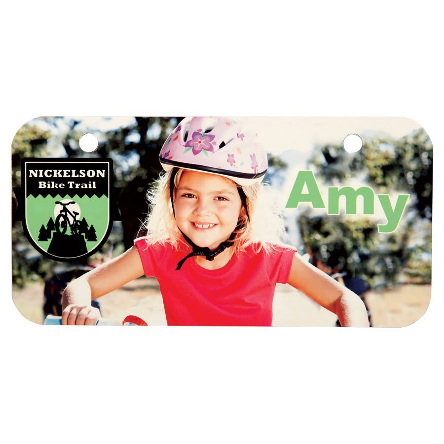 6" x 3" x .025" White Sublimatable UVSub Aluminum Bicycle License Plate