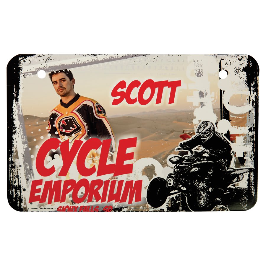 8" x 5" x .025" White Sublimatable UVSub Aluminum ATV License Plate